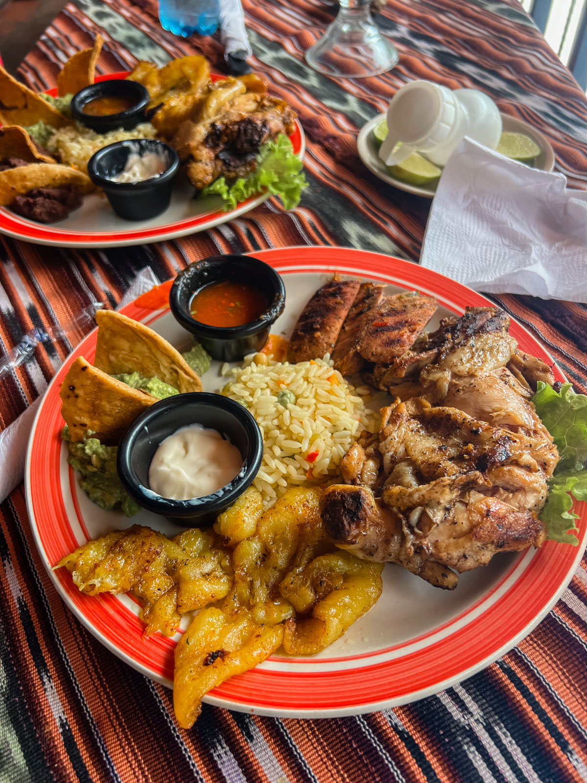 A typical Guatemalan meal. Exploring the Best of Guatemala 